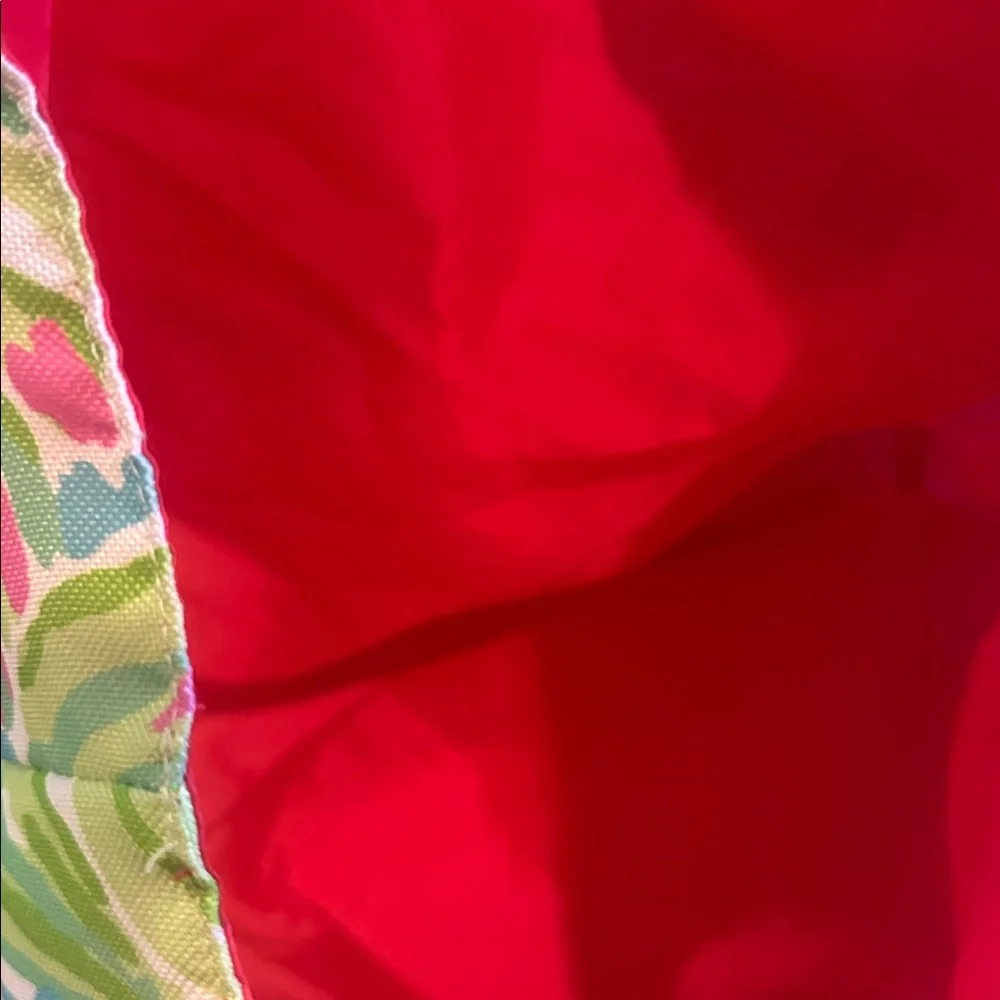 Lilly Pulitzer Blue and Yellow Floral Tote and used notebook - Picture 5 of 10